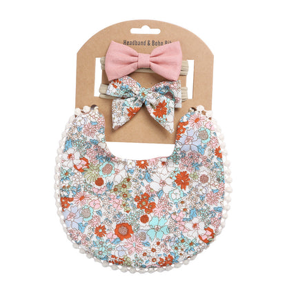 Oluuu. Linen-Baumwoll-Lätzchen – Einfarbiges Druck-Design, doppelseitiges Baby Speichelschutz-Lätzchen