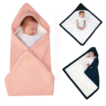 Oluuu. Multifunktionaler Babywagen-Schlafsack – Dicke Strickdecke mit Knöpfen für Komfort und Wärme