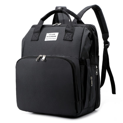 Oluuu. Neue Faltbare Mama-Tasche – Multifunktionale Mutter-Kind-Tasche, Wickelrucksack mit Flaschenhalter und Windelfach