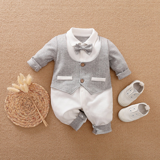 Oluuu. Eleganter Gentleman Baby Strampler – Stilvolles Design für besondere Anlässe