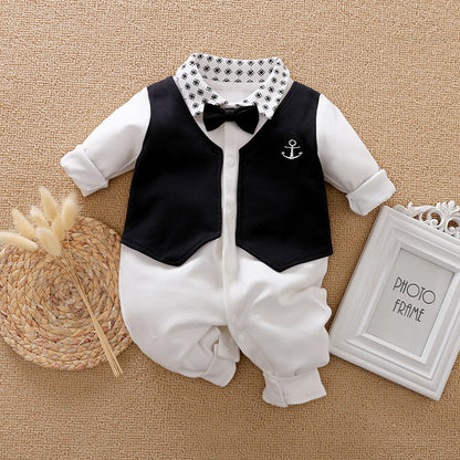 Oluuu. Eleganter Gentleman Baby Strampler – Stilvolles Design für besondere Anlässe