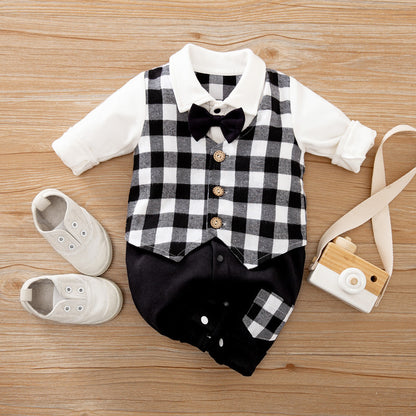 Oluuu. Eleganter Gentleman Baby Strampler – Stilvolles Design für besondere Anlässe