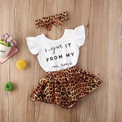 Oluuu. Newborn Baby Bekleidungsset – Kurzarmstrampler mit Schleife und Shorts