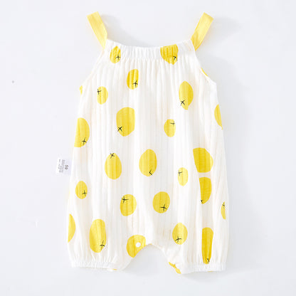 Oluuu. Baby Sling Bag mit Fart-Muster – Ärmelloser Einteiler für Babys