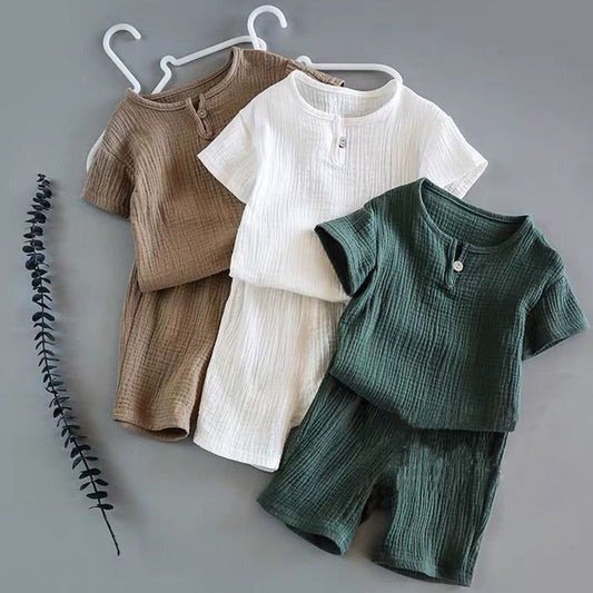 Oluuu. Sommer Set für Babys – Kurzarm-Outfit für Jungen und Mädchen