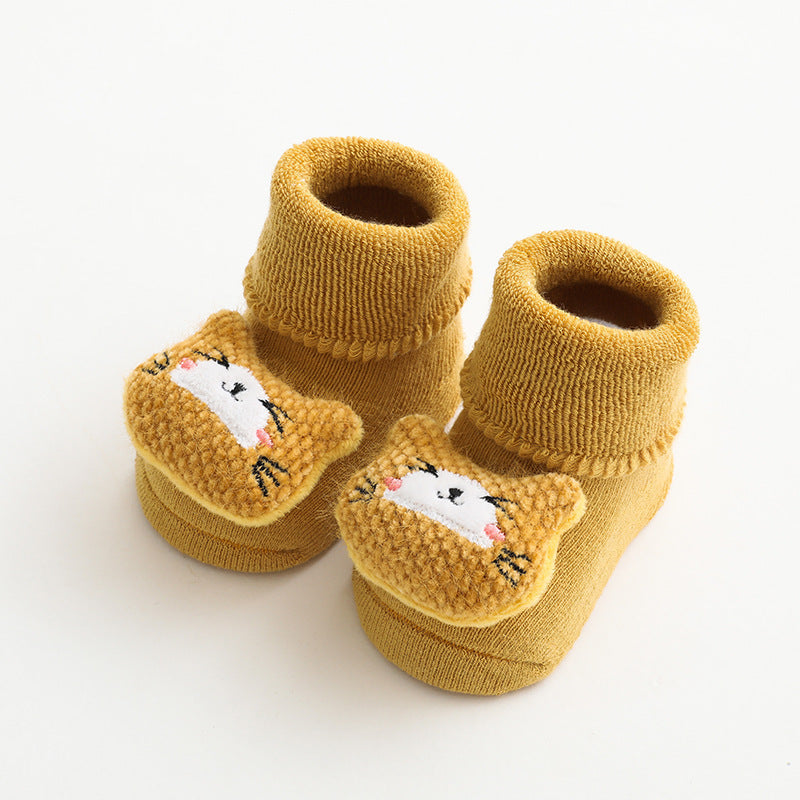 Oluuu. Baby Rutschsocken mit Plüsch und dicken Riegeln – Für sicheren Halt und Komfort