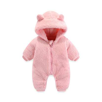 Oluuu. Kuscheliger Coral-Fleece-Baby-Overall – Wärmender Begleiter für Herbst und Winter