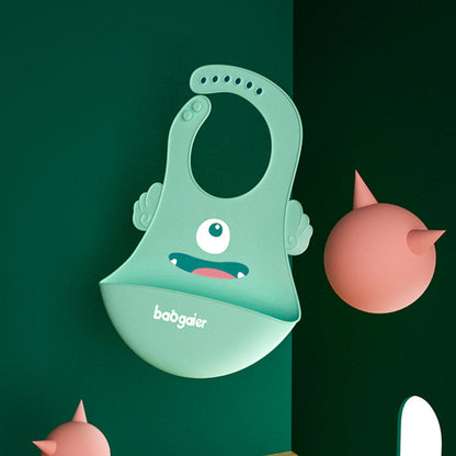 Oluuu. Baby Silikon Lätzchen mit großem, wasserdichtem Speichelschutz