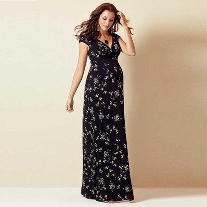 Oluuu Bedrucktes Slim-Fit Blüten-Chiffonkleid – Elegantes, Leichtes Kleid für Frauen