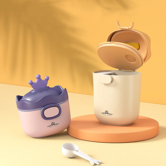 Oluuu. Kronen-Milchpulverbox – Tragbare Handheld Box mit großer Kapazitä