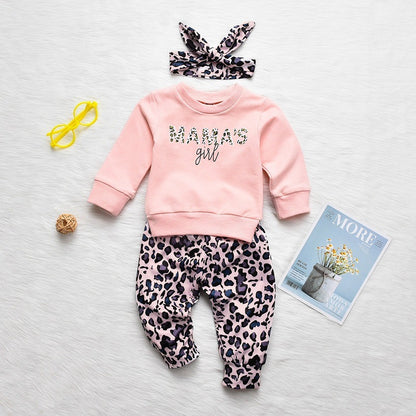 Oluuu. Baby Mädchen Rosa Leopard-Muster Hosen