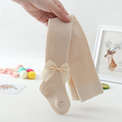 Oluuu. Kinder-Strumpfhose mit Mesh und großer Schleife – Stylisch und bequem für kleine Mädchen