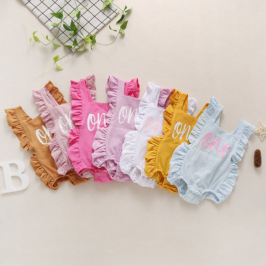 Oluuu. Baby Mehrfarbiger Bauchband Jumpsuit Rompe