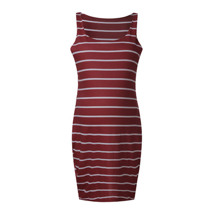 Oluuu. Gestreiftes Umstands-Kleid – Bequemes Maternity Vest Dress für Schwangere