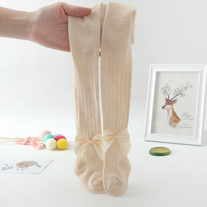 Oluuu. Kinder-Strumpfhose mit Mesh und großer Schleife – Stylisch und bequem für kleine Mädchen