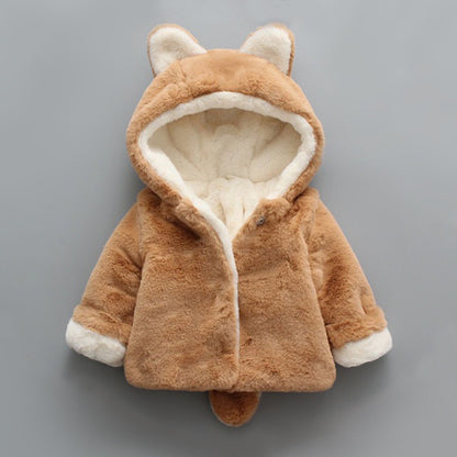 Oluuu. Winter Trend – Mädchen Plüschmantel für Babys