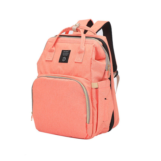 Oluuu. Faltbares Babybett & Mode Rucksack – Große Kapazität, Doppel-Schulter Papa-Rucksack