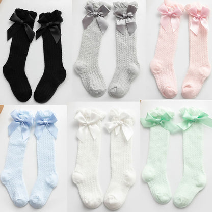 Oluuu. Kinder Baby-Strumpfhose mit Mesh und großem Schleifen-Design – Niedlich und bequem