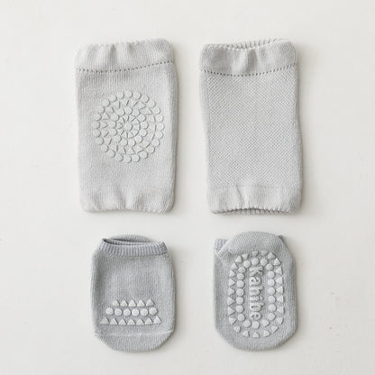 Oluuu. Kinder Knieschoner und Socken Set – Schutz für Kleinkinder auf dem Boden