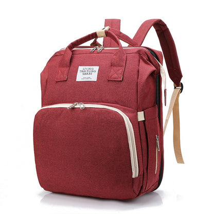 Oluuu. Neue Faltbare Mama-Tasche – Multifunktionale Mutter-Kind-Tasche, Wickelrucksack mit Flaschenhalter und Windelfach