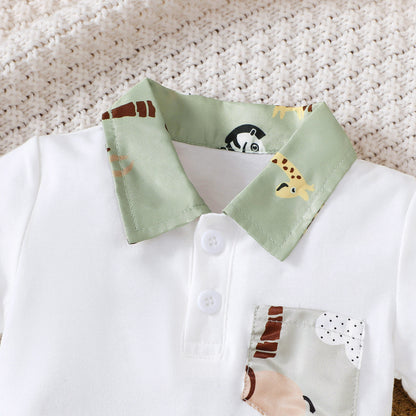 Oluuu. Baby Jungen Sommerbekleidung – Süßes Kurzarm T-Shirt