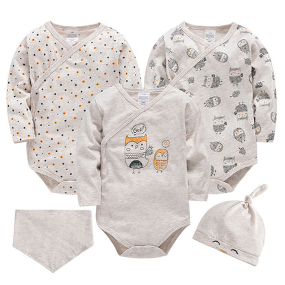 Oluuu. Kuschelweiches Cartoon-Babybodysuit für Jungen – Langarm für Neugeborene