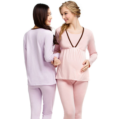 Oluuu. Winter Umstandskleidungsset – Stillfreundliche Pyjamas & Latzhosen für Schwangere