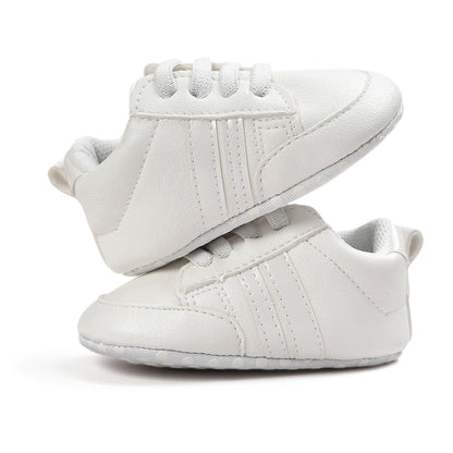 Oluuu. Baby Jungen & Mädchen Mokassins – Weiche, rutschfeste PU-Leder-Sneaker für Neugeborene