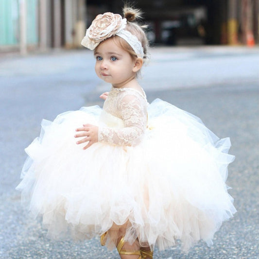 Oluuu. Blumen-Jungen Abendkleid – Baby Poncho Kleid