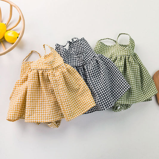 Oluuu. Baby Karo Baby Trägerkleid Baby Kleid