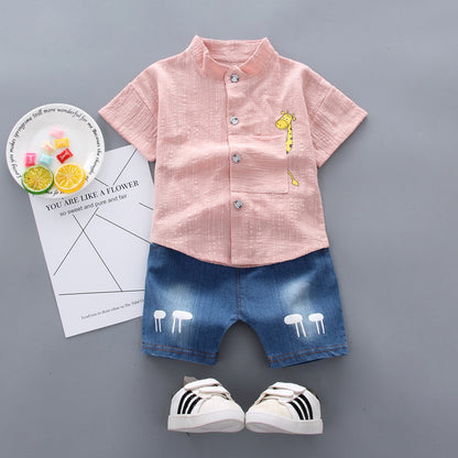 Oluuu. Baby Jungen Sommerbekleidung – Süßes Kurzarm-Shirt für Kinder