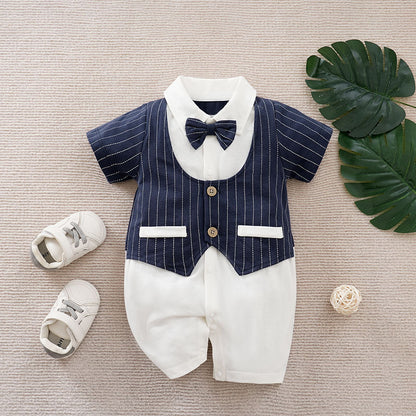 Oluuu. Sommer-Jumpsuit im Gentleman-Stil für Baby Jungen