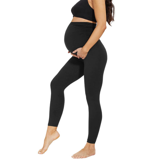 Oluuu. Schwangerschafts-Leggings im High-Waist-Design, Cropped und Casual