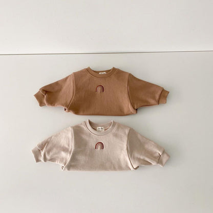 Oluuu. Baby Romper – Net Red Baby Krabbler mit besticktem Wickel-Design