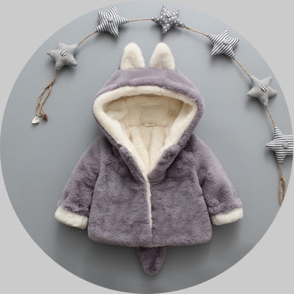 Oluuu. Winter Trend – Mädchen Plüschmantel für Babys