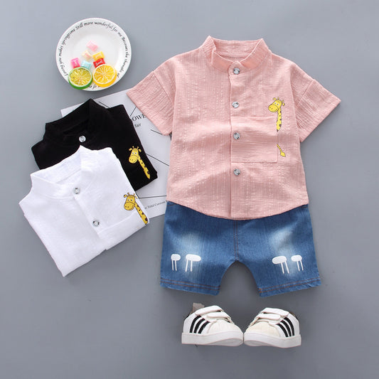 Oluuu. Baby Jungen Sommerbekleidung – Süßes Kurzarm-Shirt für Kinder