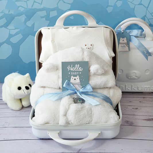 Oluuu. Baby Geschenkbox – Dick gepolsterter Polar Bear Strampler für Jungen und Mädchen