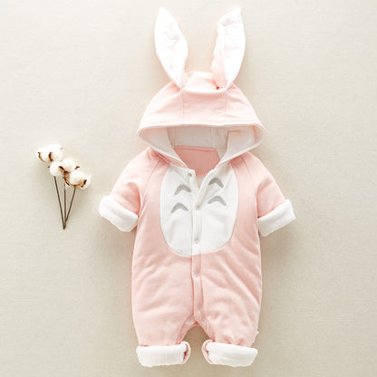 Oluuu. Neuer Baby Romper – Dick gepolstert, Chinilla-Kapuze, aus Baumwolle für Neugeborene – Perfekt zum Klettern