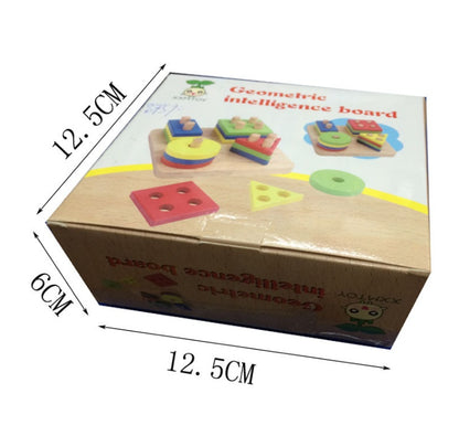 Oluuu. Holzpuzzle für Babys – Geometrisches Formen-Matching Spielzeug zur Förderung der Intelligenz von Kindern
