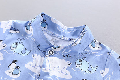 Oluuu. Baby Jungen Anzug – Kurzarm Shirt mit Hose für Kleinkinder