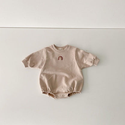 Oluuu. Baby Romper – Net Red Baby Krabbler mit besticktem Wickel-Design