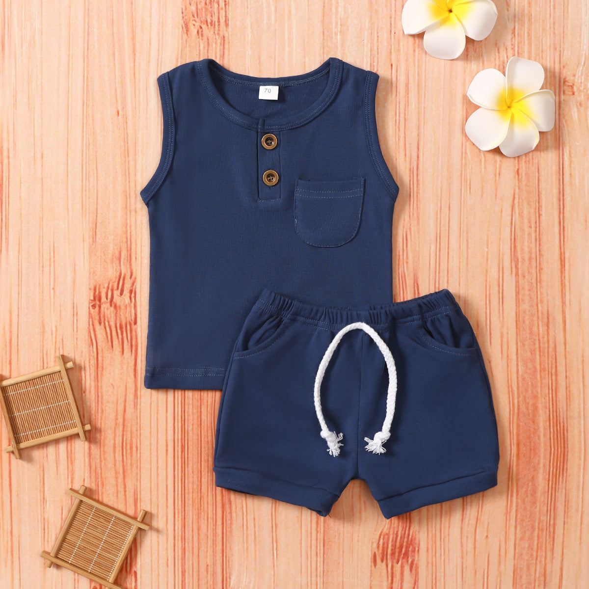 Oluuu. Lässiger Baby Jungen Outfit – Cartoon Kuh-Print Set