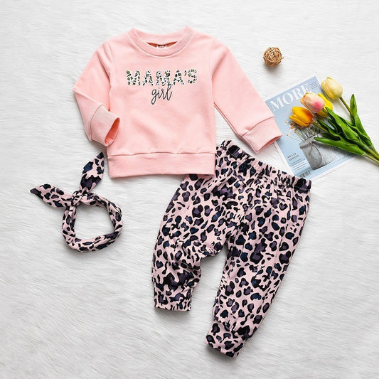 Oluuu. Baby Mädchen Rosa Leopard-Muster Hosen