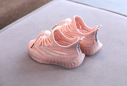 Oluuu. LED-Licht Fly-Knit Sneakers – Atmungsaktive, Bequeme Casual-Schuhe mit weicher Sohle