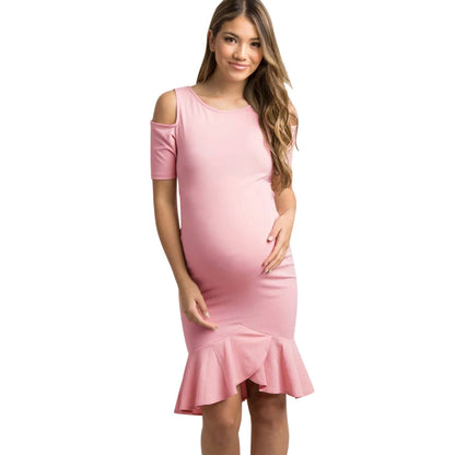 Oluuu. Schwangerschafts-Kleid mit temperamentvollem Flair