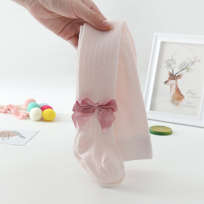 Oluuu. Kinder-Strumpfhose mit Mesh und großer Schleife – Stylisch und bequem für kleine Mädchen