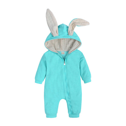 Oluuu. Baby Einteiler mit großen Hasenohren für Jungen und Mädchen