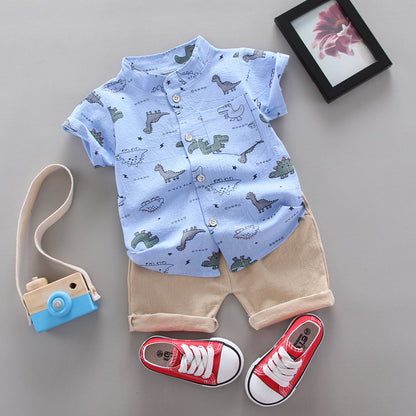 Oluuu. Baby Jungen Kurzarm Anzug – Persönliches Shirt mit Shorts
