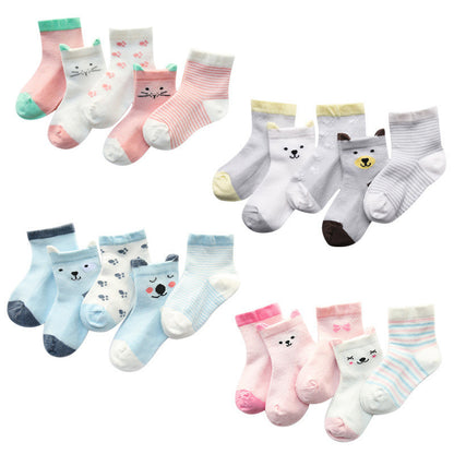 Oluuu. Kinder-Socken Set (5 Paar) – Atmungsaktive Baumwoll-Socken für Jungen und Mädchen im Sommer