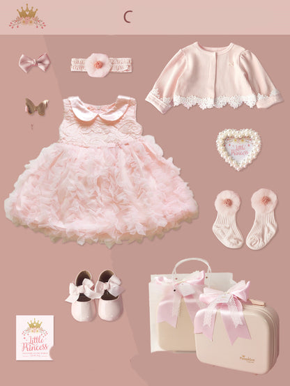 Oluuu. Exklusive Baby-Geschenkbox – Prinzessinnenkleid mit Spitze für kleine Damen